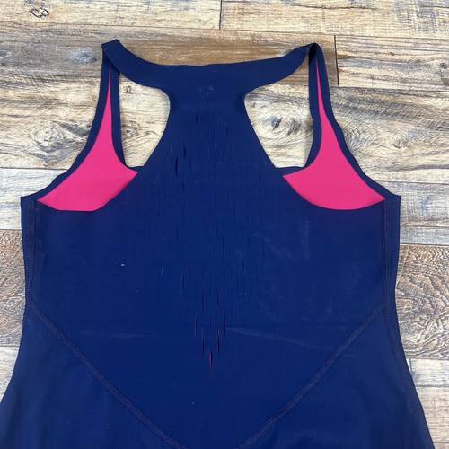 Body Dion Lee X Carbon38 Perforado Espalda Corredora Descarado Azul Marino Rosa Pequeño - Imagen 5 de 6