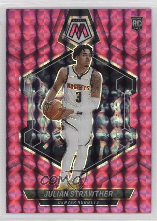 2023 Panini Mosaic Rookies Pink Prizm /149 Julian Strawther #214 Rookie RC 1gw7