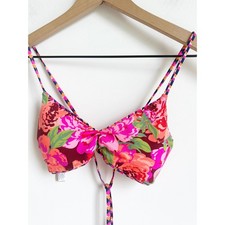 Maaji Girls S Reversible Swimsuit Pink Floral Geometric