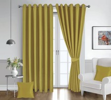 THERMAL BLACKOUT CURTAINS READY MADE EYELET RING TOP+TIE BACKS - CUSHION COVERS