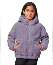 Mondetta Girl's Youth 1/2 Sherpa Sweater Kangaroo Pocket B-0