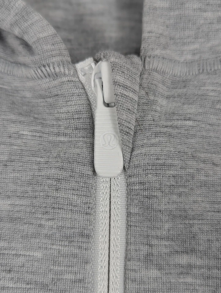 Sudadera con Capucha Lululemon Gris Mujer 4 XS Minimalista Cremallera Completa Recortada Foto 4 de 4