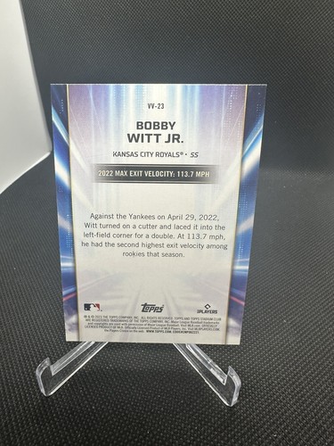 2023 Topps Stadium Club Bobby Witt Jr. #VV-23 Virtuosos of Velocity Royals - Picture 2 of 2