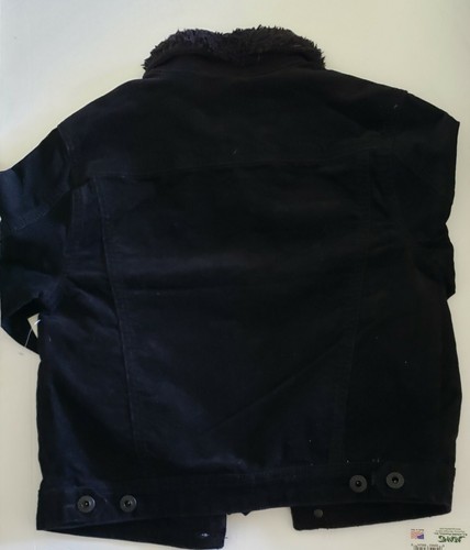 AG Adriano Goldschmied Kids Black Cord Jacket Size S Unisex Boys Girls New - Picture 2 of 3