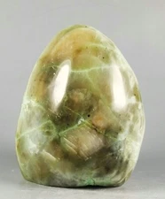GARNIERITE Nickel Polished Green Moonstones Standup Display Stone - Madagascar