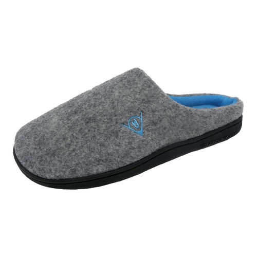 DUNLOP MENS SLIPPERS MEMORY FOAM COMFY SOFT MULES SLIP ON HOUSE COSY WARM SHOES - Picture 3 of 36