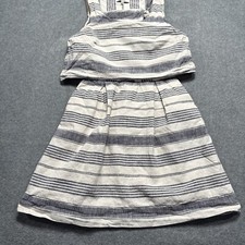 Madewell Womens Sundress Linen Blend Sleeveless Size 0 Open Back 23" Waist