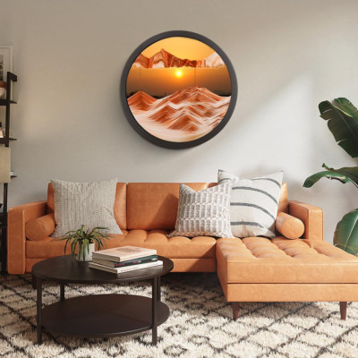 Moving Sand Art, 3D Sand Art Pictures Deep Sea Sandscape Living Room Decoration,