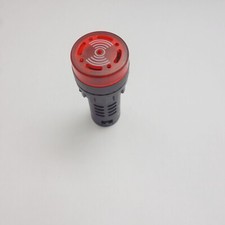 10PCS 120V 22mm Flash Light Red LED Active Buzzer Beep Indicator  intermittently