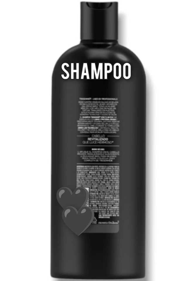 TressemeShampoo Botella Negra Dorada Hermoso Efecto Cabello Foto 2 de 4