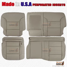 2014 - 2019 GMC Sierra Denali REAR Driver Passenger Perforated Leather Cover Tan