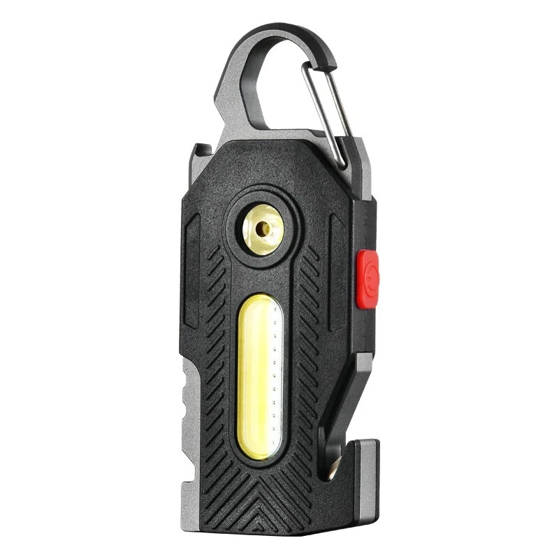 Compact Multi-Tool Keychain with Light, Whistle, Screwdriver & Belt Cutter
