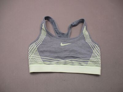 Nike Size S Womens Gray Performance DriFit Wireless Unlined Sports Bra 5M