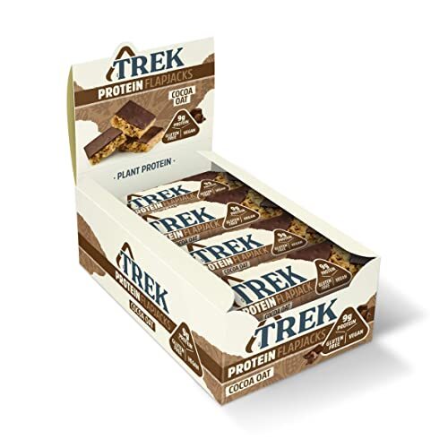 TREK High Protein Flapjack Cocoa Oat - Gluten Free - Plant Based - Vegan Snack