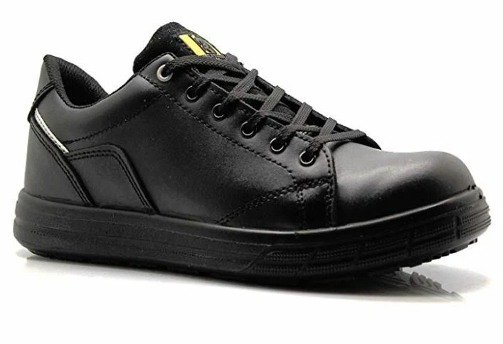Leather safety trainers outlet