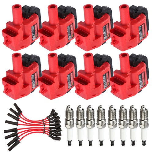 8X lgnition Coil+Spark Plug+Wire Kit For 2001-02 Chevrolet Suburban 2500 V8 8.1L - Picture 10 of 21