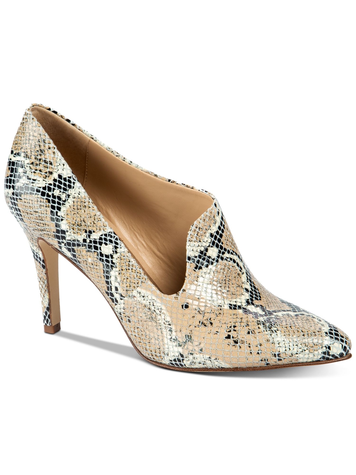 Женские бежевые туфли-лодочки Yalexis из змеиной кожи без застежки на шпильке LUCCA LANE 95 М 4290₽