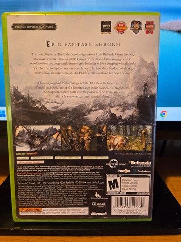 The Elder Scrolls IV Oblivion & V Skyrim (Xbox 360 Lot) Complete - Picture 11 of 16