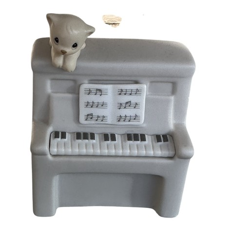 Vtg Precious Moments Lord Keep My Life in Tune Music Box 2 Pc Set. Works. No Box - Picture 6 of 10