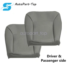 For 2002-2008 Ford Driver & Passenger Bottom Lower Perforated Seat Cover Gray