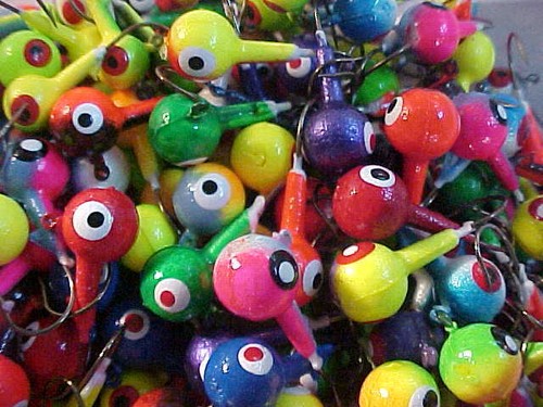 100 TESTE JIG GALLEGGIANTI WALLEYE NUOVE ASSORTIMENTO MISTO MISURA 1 GANCI SCHIUMA 3/8 - Foto 5 di 8