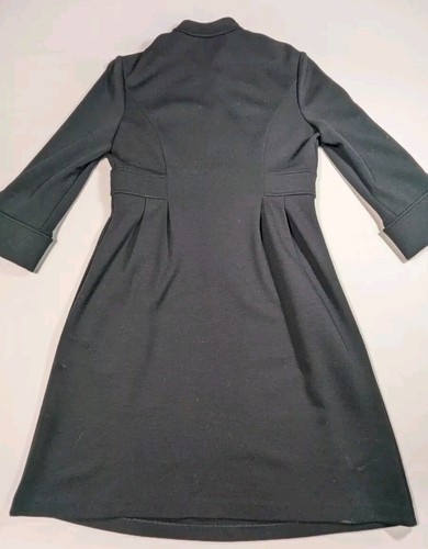 Diane von Furstenberg Wool Blend Dress Black Button Front Men's Size 6 - Picture 9 of 9