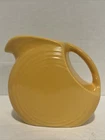Vintage Fiesta Yellow Gold Mustard Disk Juice Pitcher ~ 5 3/4” ~ Marked USA