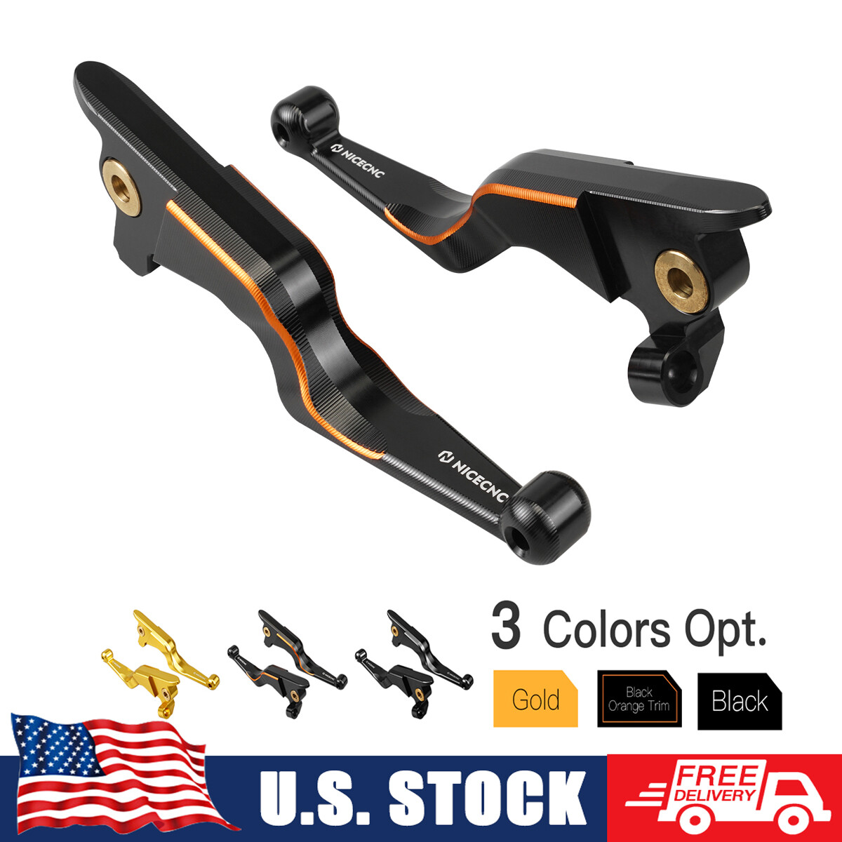NICECNC Pédale De Levier De Vitesse Orange Compatible Harley Low Rider FXDL Street Bob FXDB 2008-2017 - Remplacement 33600383 33600384