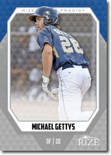 (12) MICHAEL GETTYS San Diego Padres 2014 Rize PRODIGY Baseball Rookie RC LOT
