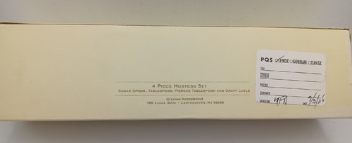 LENOX SHEER BLISS Seving Hostess 4pc Set 10/18 Stainless Flatware Floral NIB - Picture 5 of 7