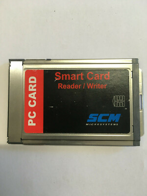 SCM SCR 201 PCMCIA Reader Writer Chipkartenleser für Notebook #GK73