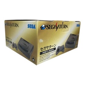Sega Saturn Gray Console W/BOX,controller,AV cable"/JAPAN Tested working