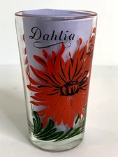 Boscul Pink Coral Dahlia Peanut Butter Water Glass Glasses Drinking Kitchen