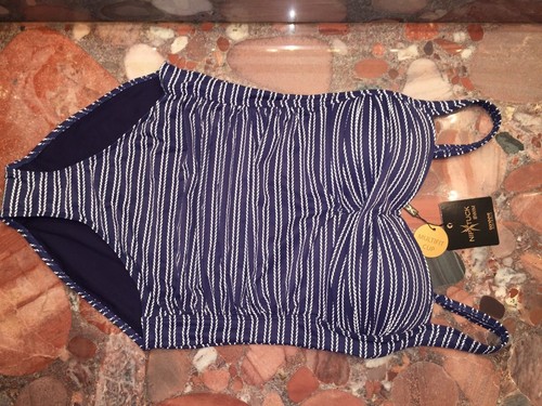 Nwt Nip Tuck Bond-Auge Nautisch Seil Marine Gestreift Einteilig Badeanzug Damen - Picture 4 of 4