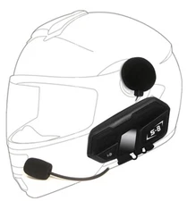 Sykik SRS8 Bluetooth Intercom for Motorcycle Helmet 4-Way 4 Rider 1200m Range