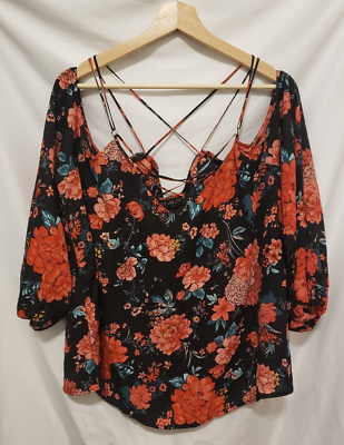 forever 21 woven top off shoulder