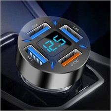 4 USB 12V LED Car Boat Marine Voltmeter Voltage Meter Waterproof Battery Gauge