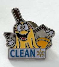 Advertising Walmart Employee Clean Sweeping Lapel Hat Vest Pin