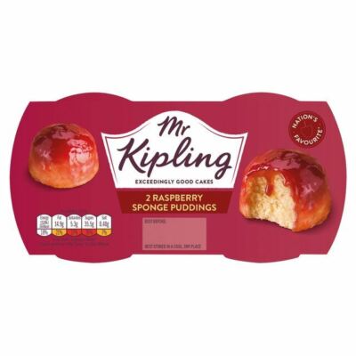 Mr Kipling Raspberry Sponge Pudding - 108g - Pack of 2