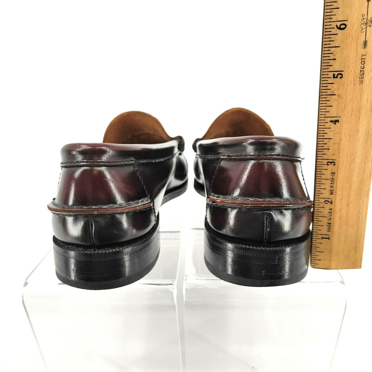 Florsheim Mens Oxblood Leather Slip On Penny Loafers Casual 