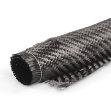 Full Black 12" x 5FT/12"x 60" Twill Weave Carbon Fiber Fabric Cloth Kit