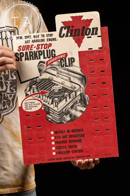 Vintage Cardboard Point-of-Sale Spark Plug Display