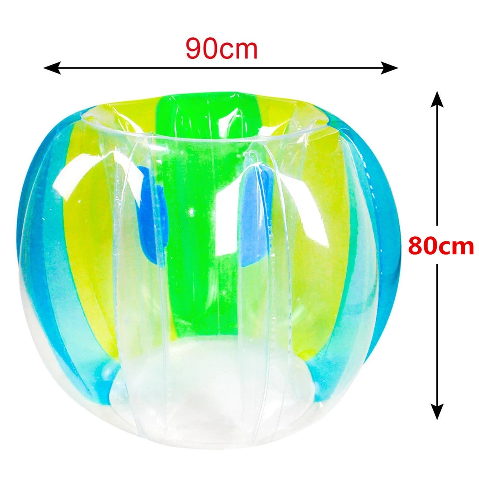 90cm Bumper Ball Bubble Soccer Zorb Aufblasbarer Stoßball Inflatable Blau/Rot - Bild 3 von 4