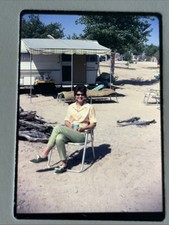 VTG 1960S 1970S BRUNETTE FEMALE PORTRAIT PLACES HOME 35MM TRANSPARENCY SLIDE #6