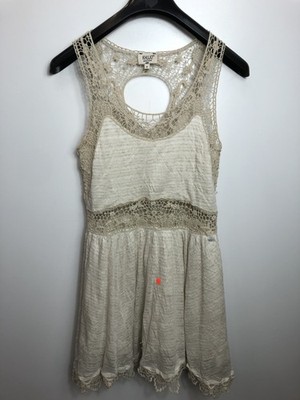 KHUJO Damen Kleid Modell: Froggy Elfenbein M