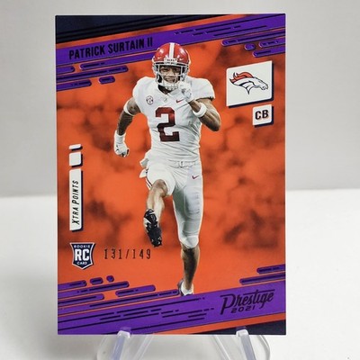 2021 Prestige Xtra Points Premium Purple SN /149 Patrick Surtain II Rookie RC