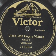 CAL STEWART Uncle Josh Buys Victrola / Opera At Pun'Kin Centre VICTOR 18793 VG