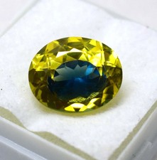 AAA  Natural Bi-Color Pitambari Sapphire 14.05 Ct Oval Cut Certified Gemstone