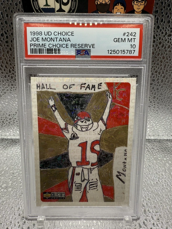 1998 UD Choice #242 Joe Montana Prime Choice Reserve SP /100 49’ers HOF POP 1 - Image 4 of 4