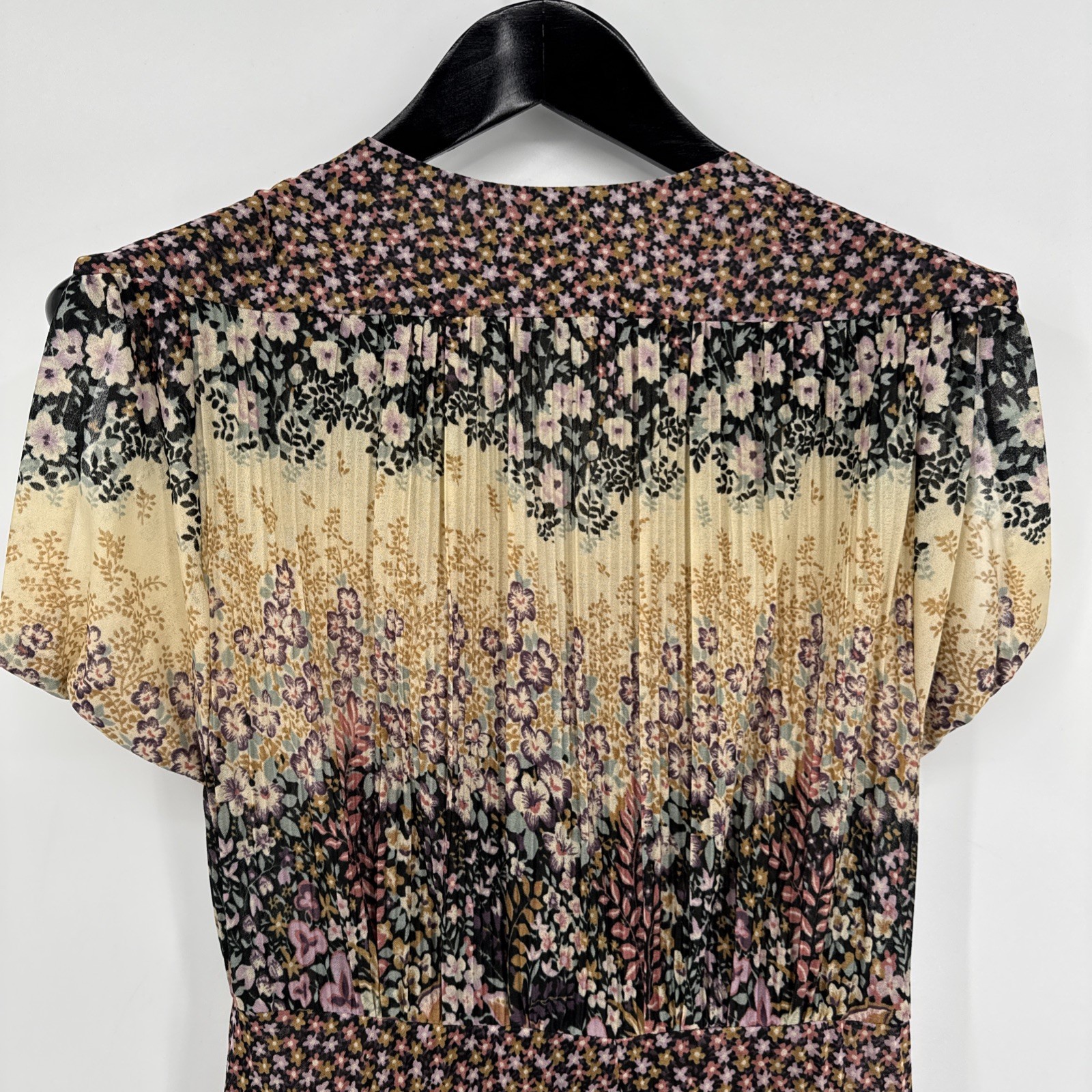 JODY T OF CALIFORNIA  Vintage 70s Floral Prairie Midi Sheer Dress Bohemian image 6